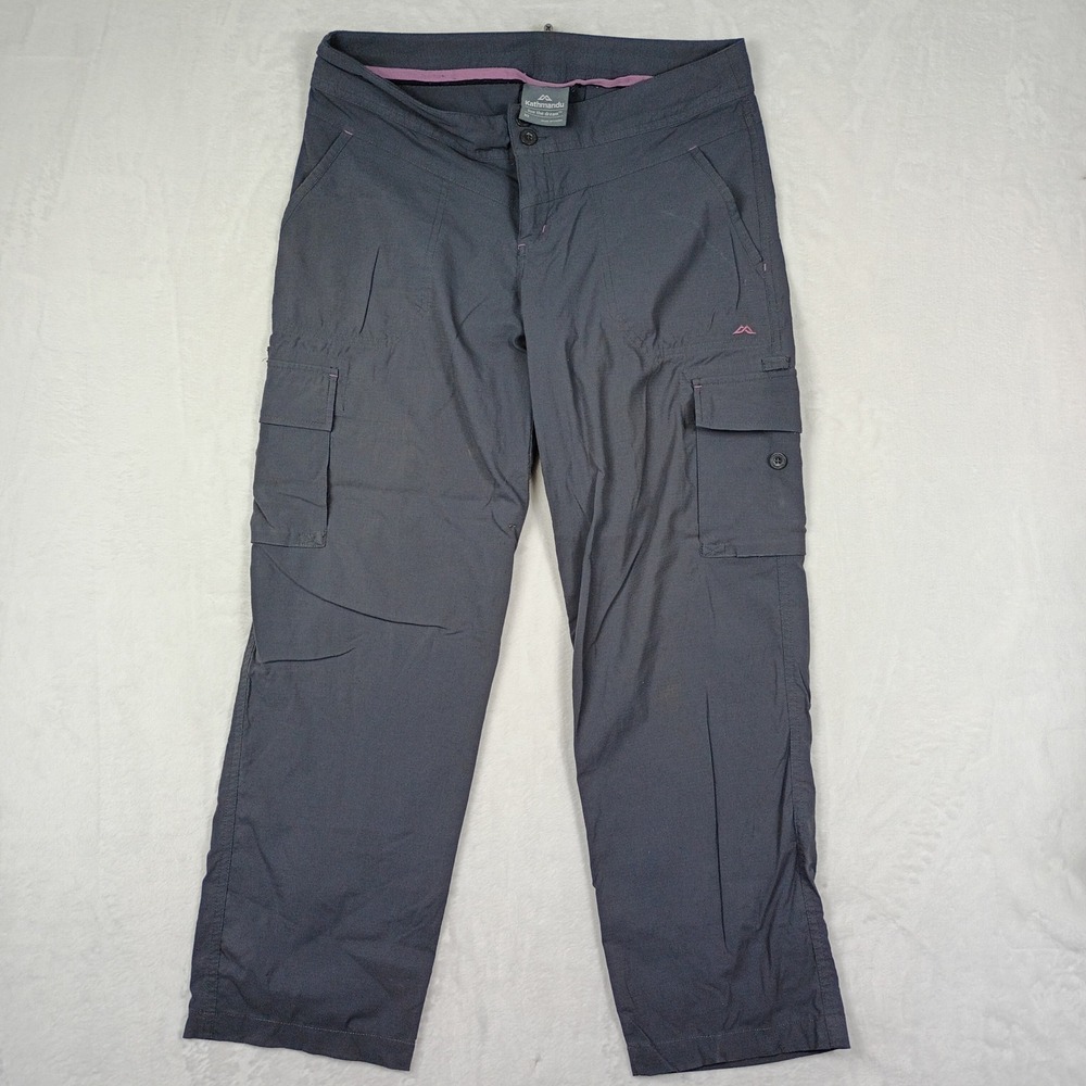 Kathmandu Womens Grey Ripstop Cargo Hiking Pants‎ Size 10 Outdoor Travel Trail